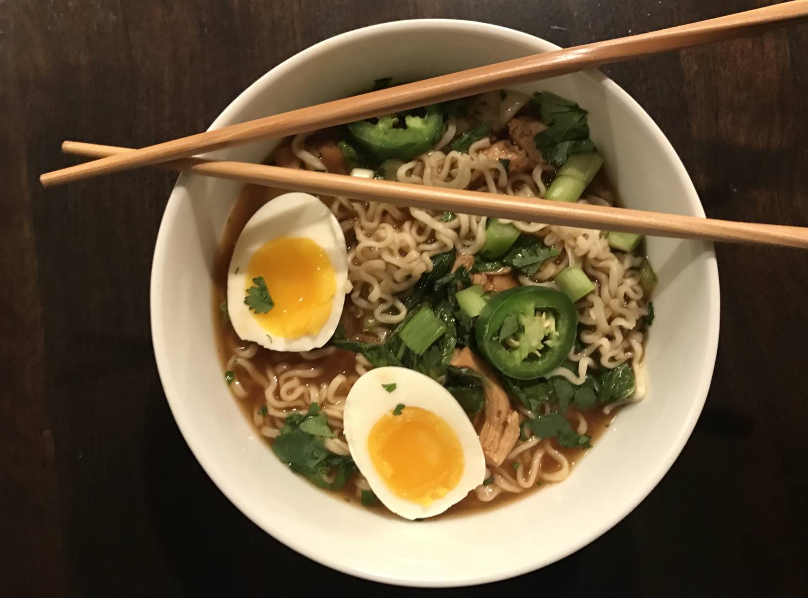 Healthy Weeknight Cooking—Chicken Ramen Bowl