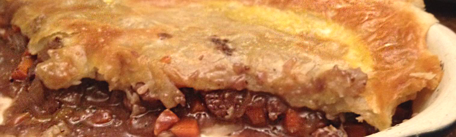 Downton Abbey Dinner–British Beef Pot Pie With Mushrooms and Port